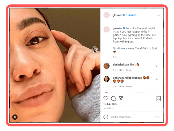 Glossier - Instagram - User Generated Content
